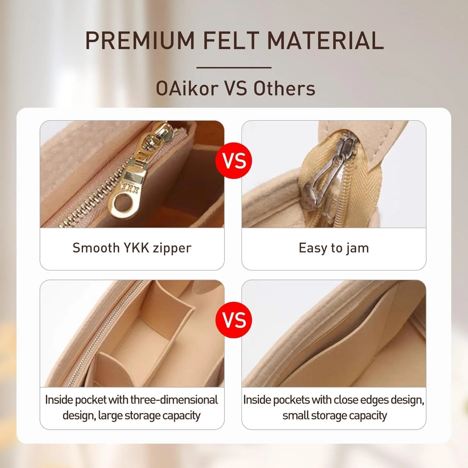 Purse Organizer Insert with Base Shaper Compatible with neverfull MM, C.oach City 33, G.oyard PM and More,Bag Organizer Insert for Luxury Bags,L/Rose