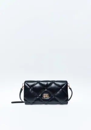 Quilted Crossbody Buckle - Black