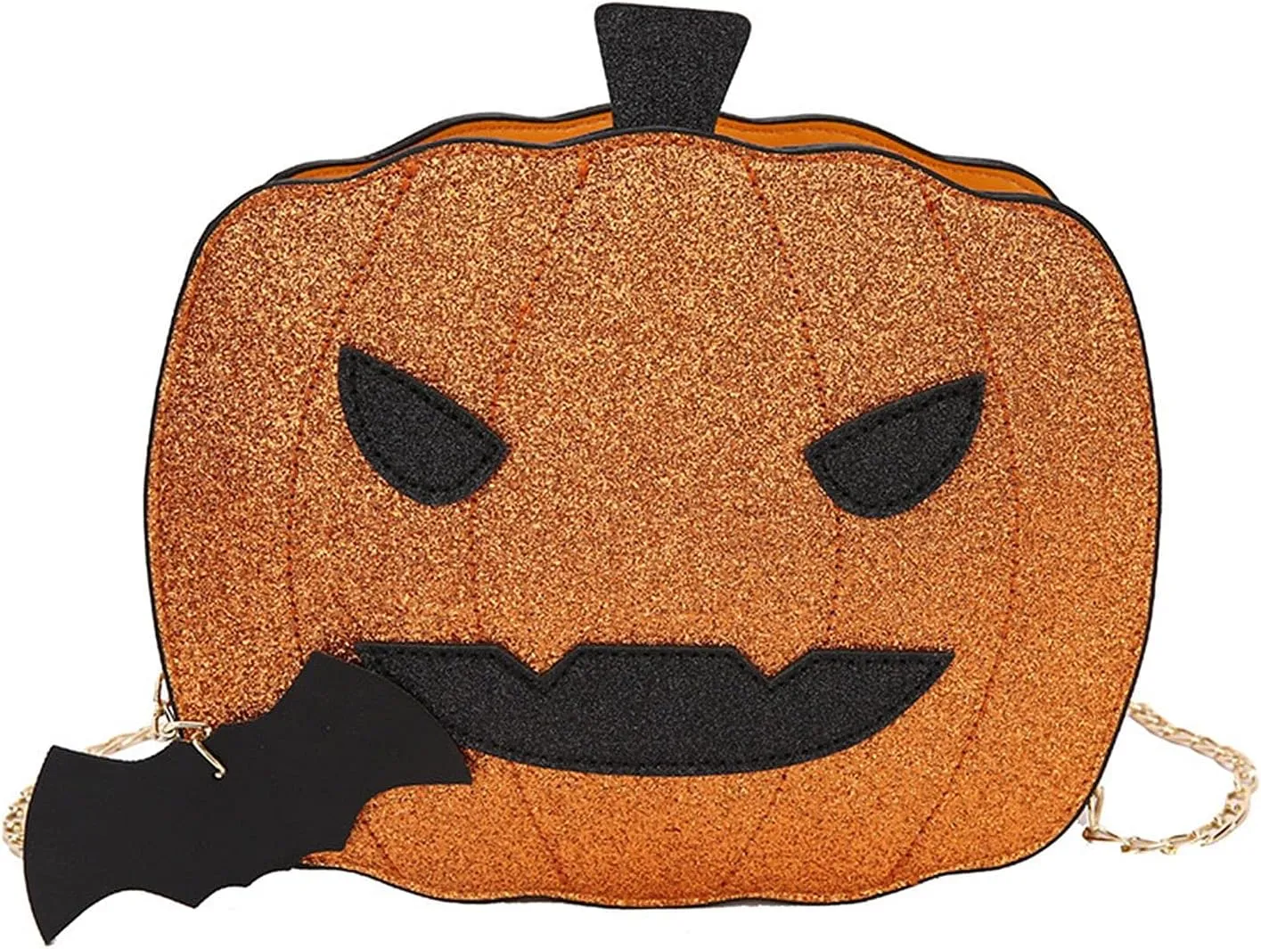 QZUnique Halloween Purses Gothic Novelty Shoulder Bag Pumpkin Coffin Skull Bat Crossbody Bag holiday Party Gift Candy Bag