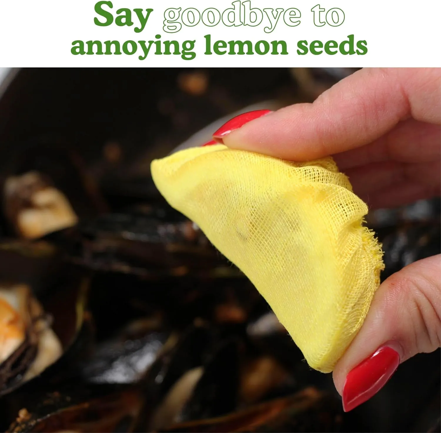 Regency Wraps Stretch Wraps, Lemon Wedge Bag, The Real Woven Cotton Cloth Covers, Yellow, 500-pack, Seed-Free Squeezing of Halves or Wedges On Seafood & Beverages