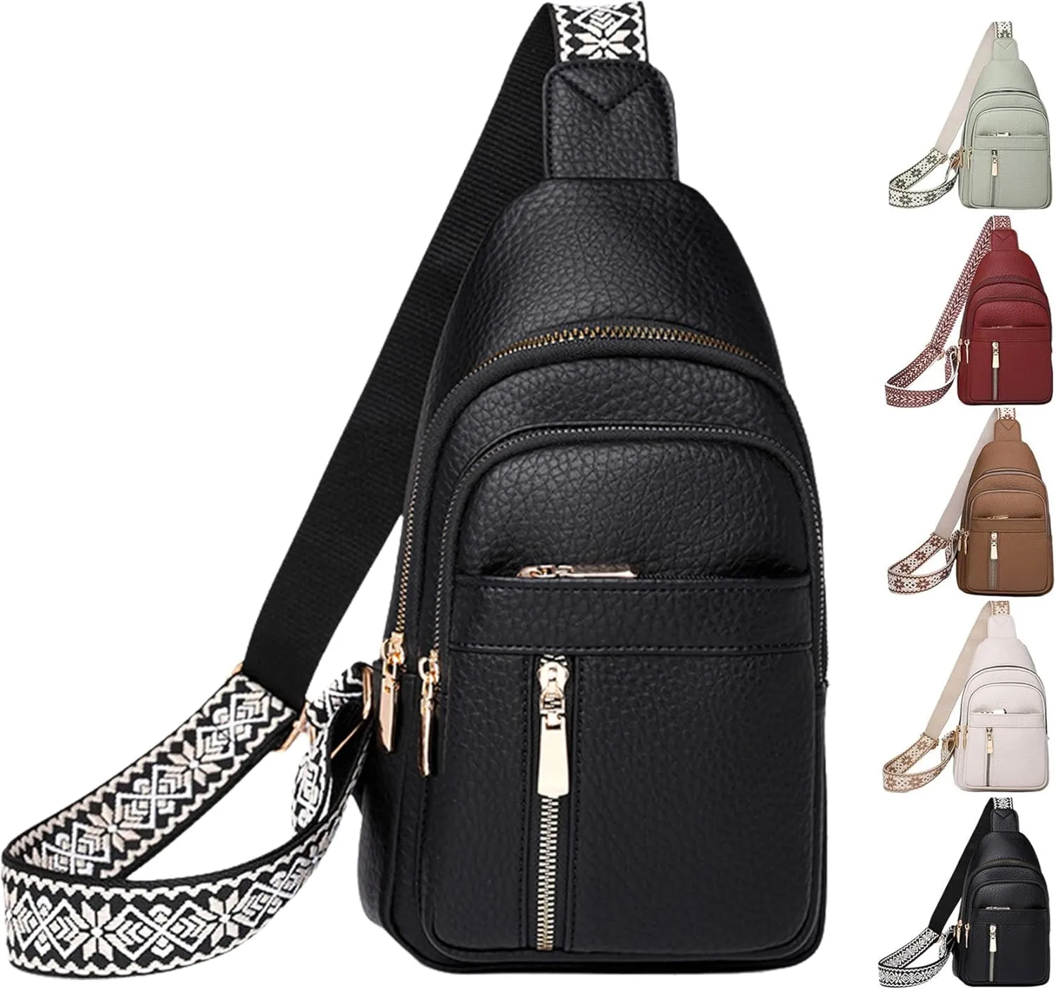 Relevantk Crossbody Bag, Wbougisay Crossbody Bag, Relevantk Large Capacity Anti-Theft Crossbody Leather Bag for Women