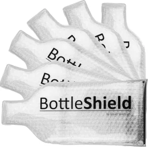 Reusable Bottle Shield Wine Protector Travel Bag (6-Pack) - Unbreakable Shipping Sleeve, Leak Proof & Double Layer Bubble Protection | Travel Bags for Suitcase Luggage