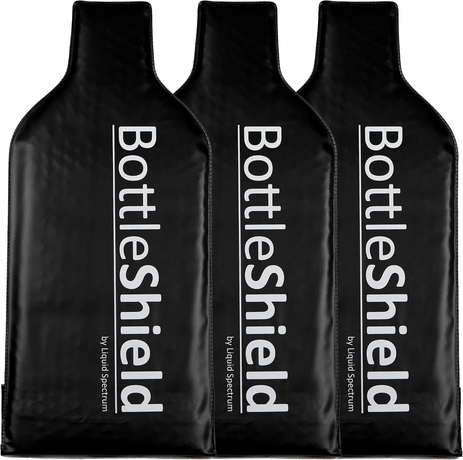 Reusable Wine Protector Travel Bag by Bottle Shield (3pack) - Bubble Cushioning Wrap Suit - Unbreakable Bottle Sleeve, Leak Proof - Wine Tote Bags Accessory for Suitcase Luggage