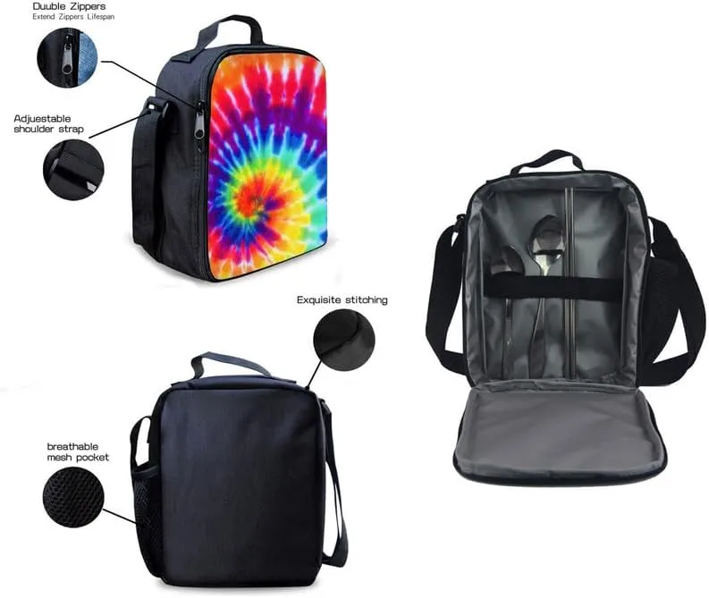 Roaring Tiger 3Pcs Backpack with Lunch Bag Pencil Box Jungle Wild Tiger Teens Elementary Middle School Book Bag Forest Tiger Lightweight Girls Boys Backpack