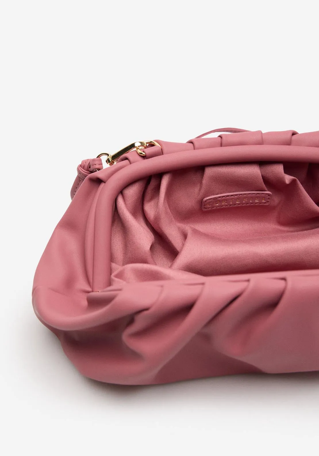 Ruched Crossbody Bag - Pink