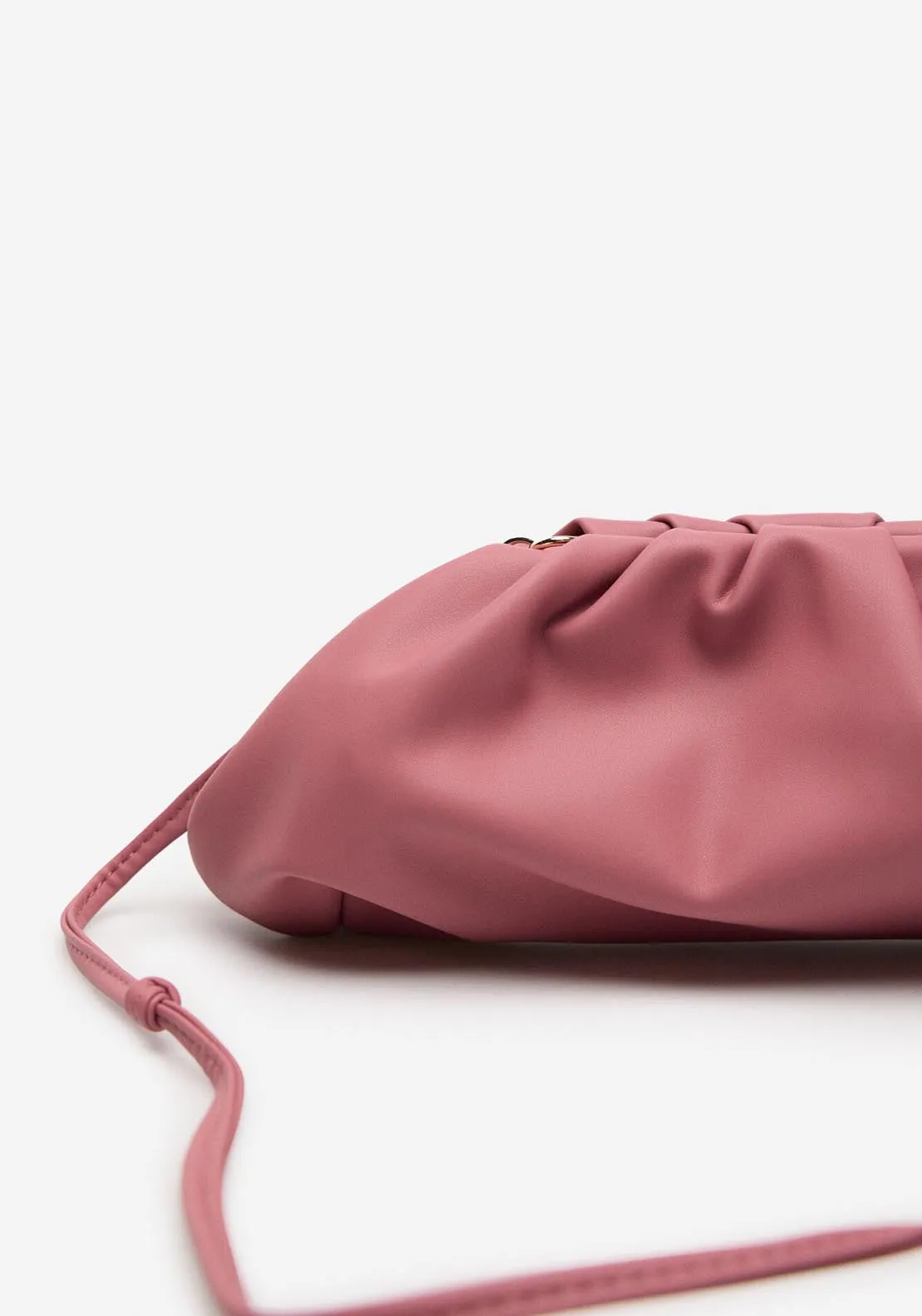 Ruched Crossbody Bag - Pink