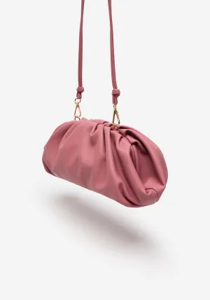 Ruched Crossbody Bag - Pink