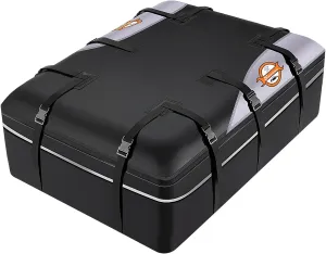 Sailnovo Soft-Shell Rooftop Cargo Carrier Car Topper Luggage Carrier PVC Waterproof 20 Cubic, Soft-Shell Roof Rack Cargo Carrier with Anti-Slip Mat, Storage Bag, Door Hooks, Luggage Lock