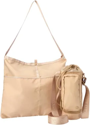 Samantha Brown Water Bottle Crossbody Bag with Packable Tote, Insulated Holder, Multiple Colors