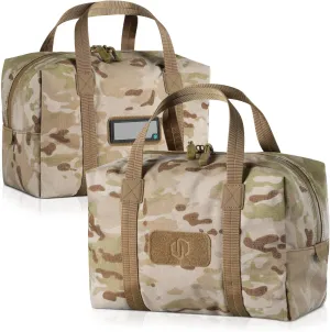 Savior Equipment Mini Hauler Tactical Ammo Duffle Bag Firearm Ammunition Loose Sac Carrier EDC Pouch, ID Patches Included, Rifle Carbine Pistol Revolver Ammos Soft Case Hunting Shooting Range Gear