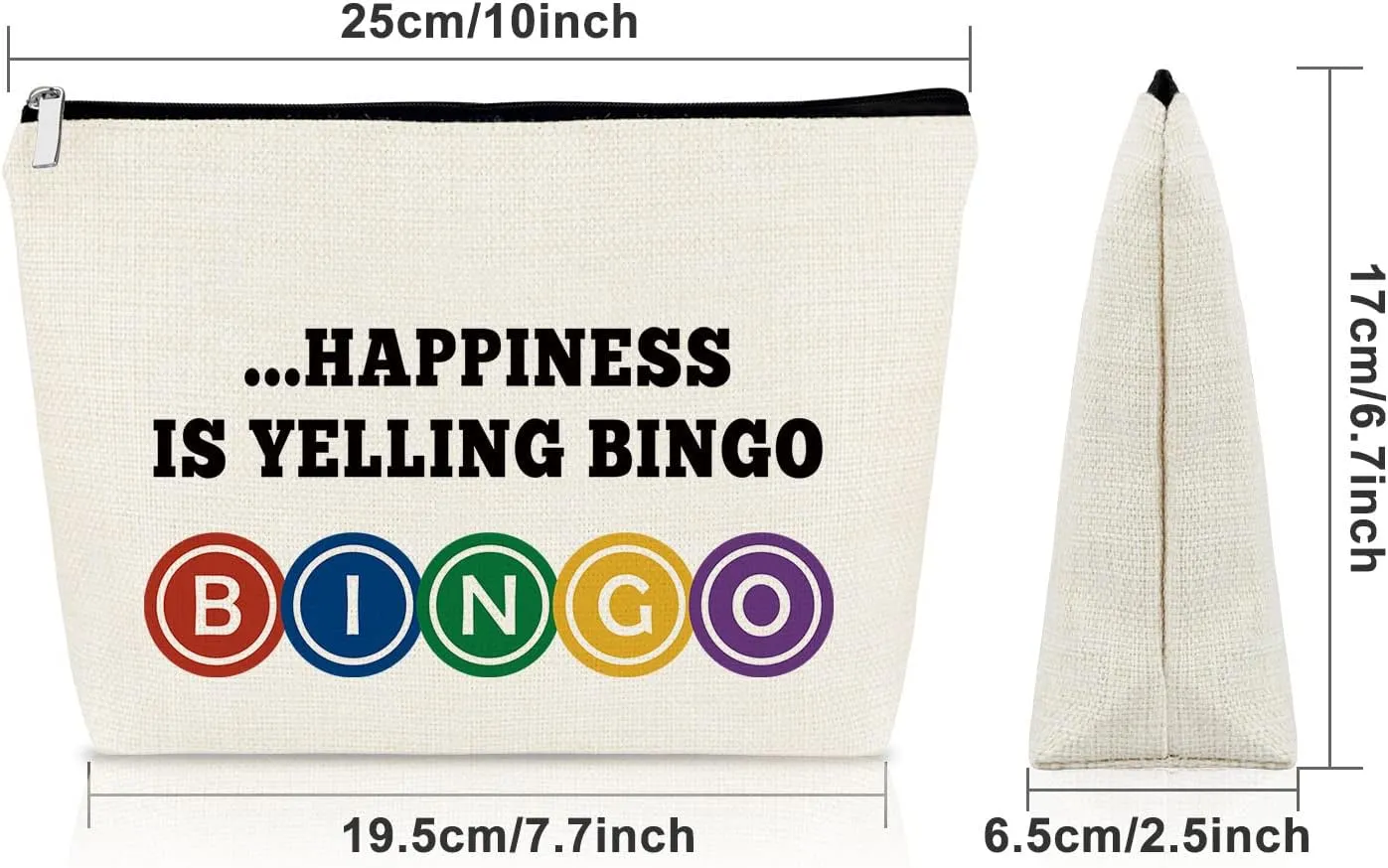 Sazuwu Bingo Lover Gift 3pc Travel Makeup Bags Cosmetic Organizer Bingo Game Gifts for Player Novelty Casino Lovers Gambling Themed Accessories