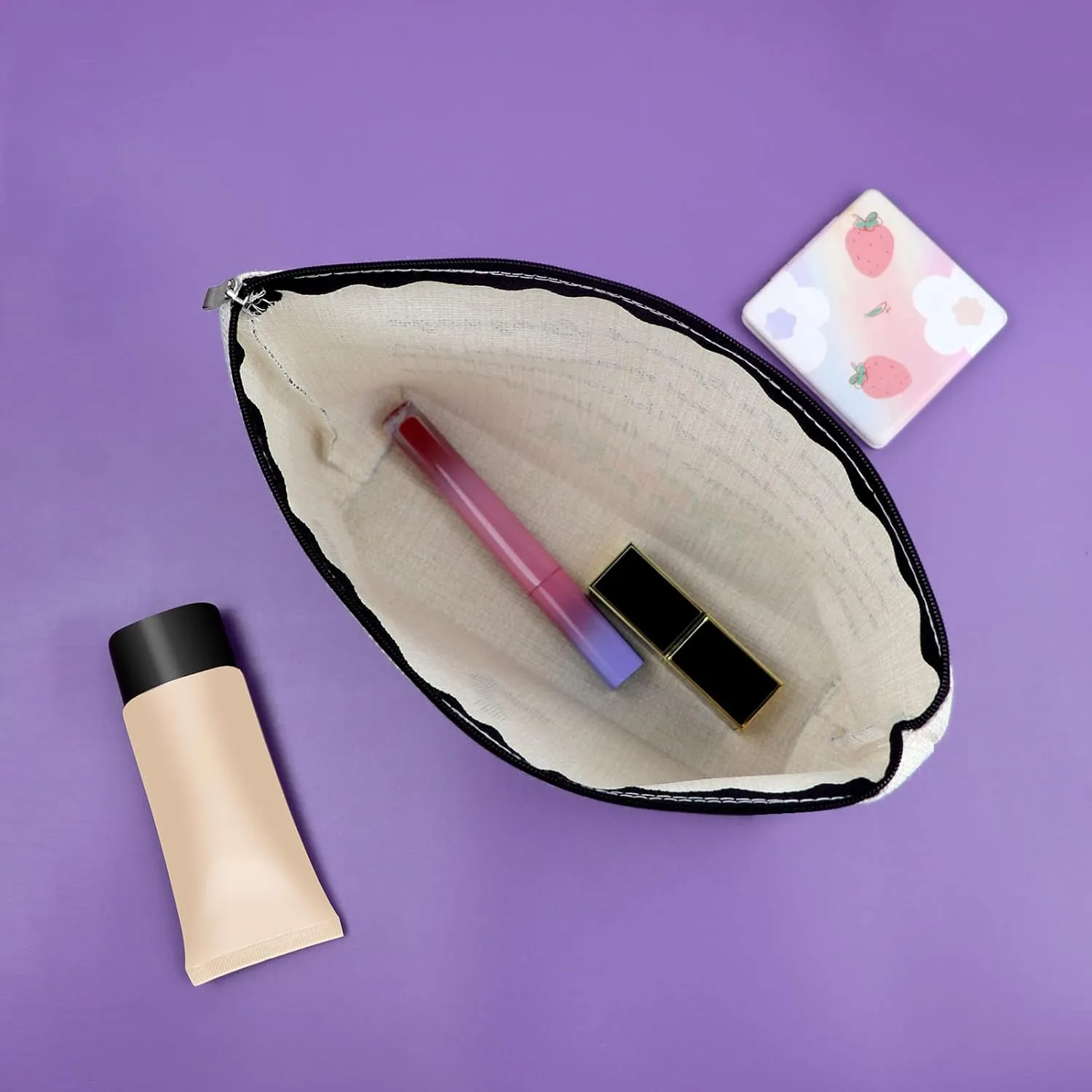 Sazuwu Bingo Lover Gift 3pc Travel Makeup Bags Cosmetic Organizer Bingo Game Gifts for Player Novelty Casino Lovers Gambling Themed Accessories