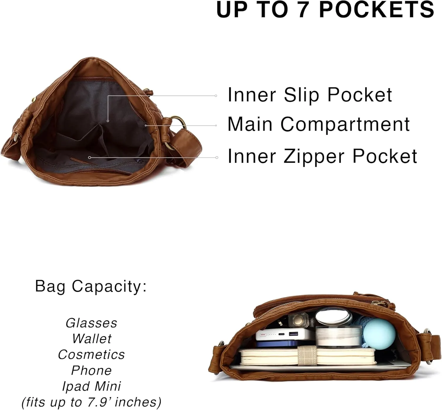 Scarleton Crossbody Bags for Women Travel Bag Purses and Handbags Multi Pocket Shoulder Bag Ultra Soft Faux Leather, H1693