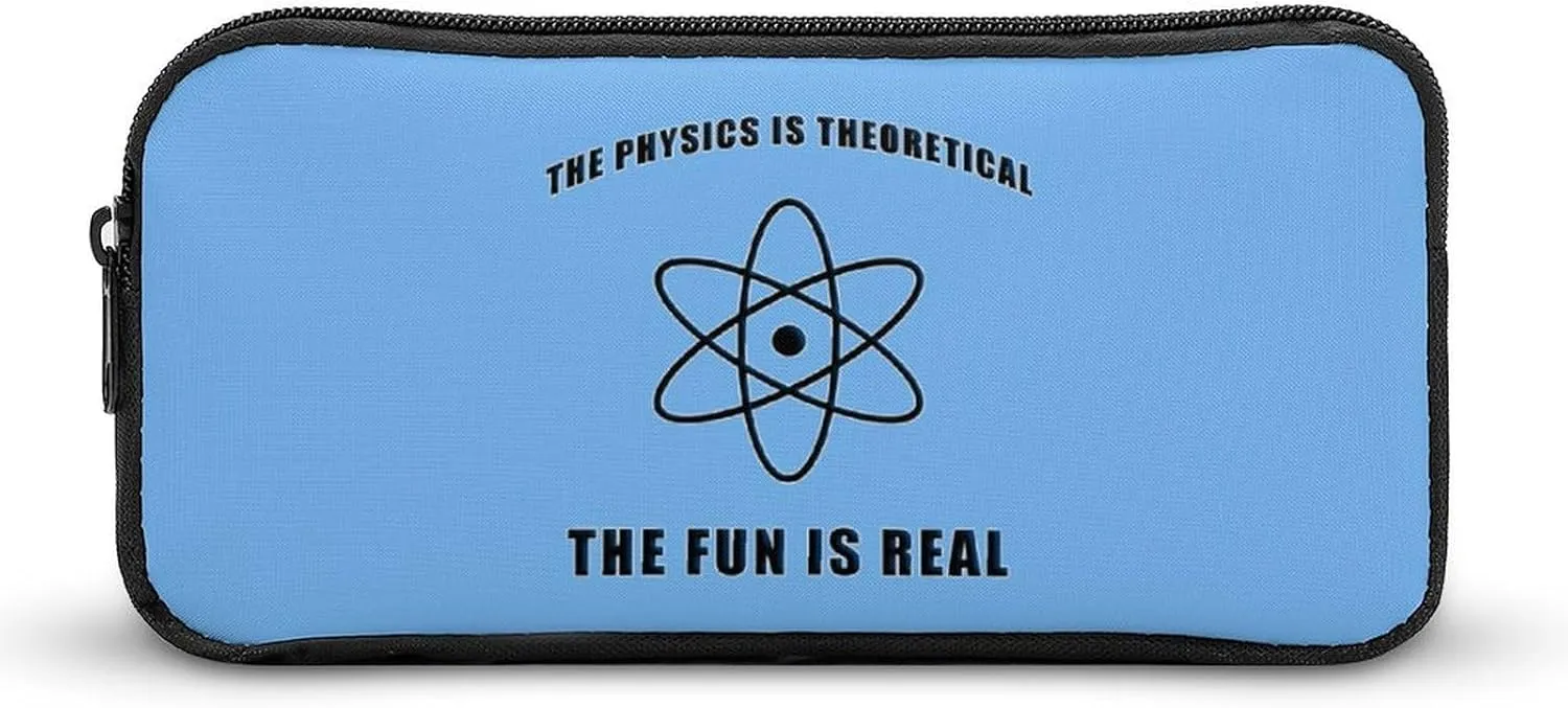 Science Physics Physicist Pencil Case Makeup Bag Easy to Clean Portable Pencil Pouch Office Organizer