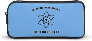Science Physics Physicist Pencil Case Makeup Bag Easy to Clean Portable Pencil Pouch Office Organizer