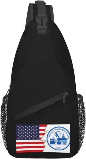 Seal Of Washington County, Pennsylvania And America Crossbody Bags For Women Men Chest Backpack Gym Shoulder Bag Travel Outdoor Sports Casual Crossbody Bags