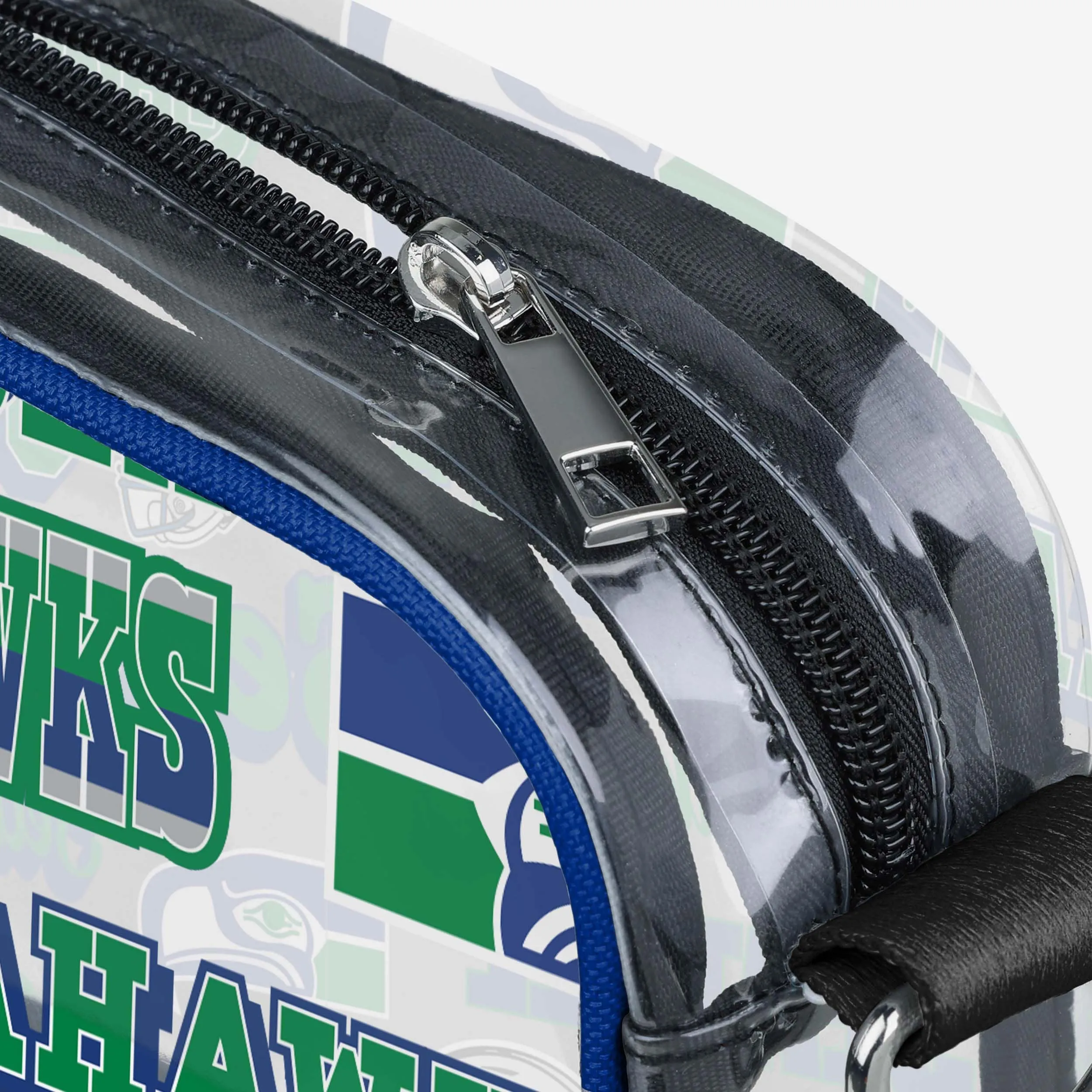 Seattle Seahawks Repeat Retro Print Clear Crossbody Bag