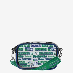 Seattle Seahawks Repeat Retro Print Clear Crossbody Bag