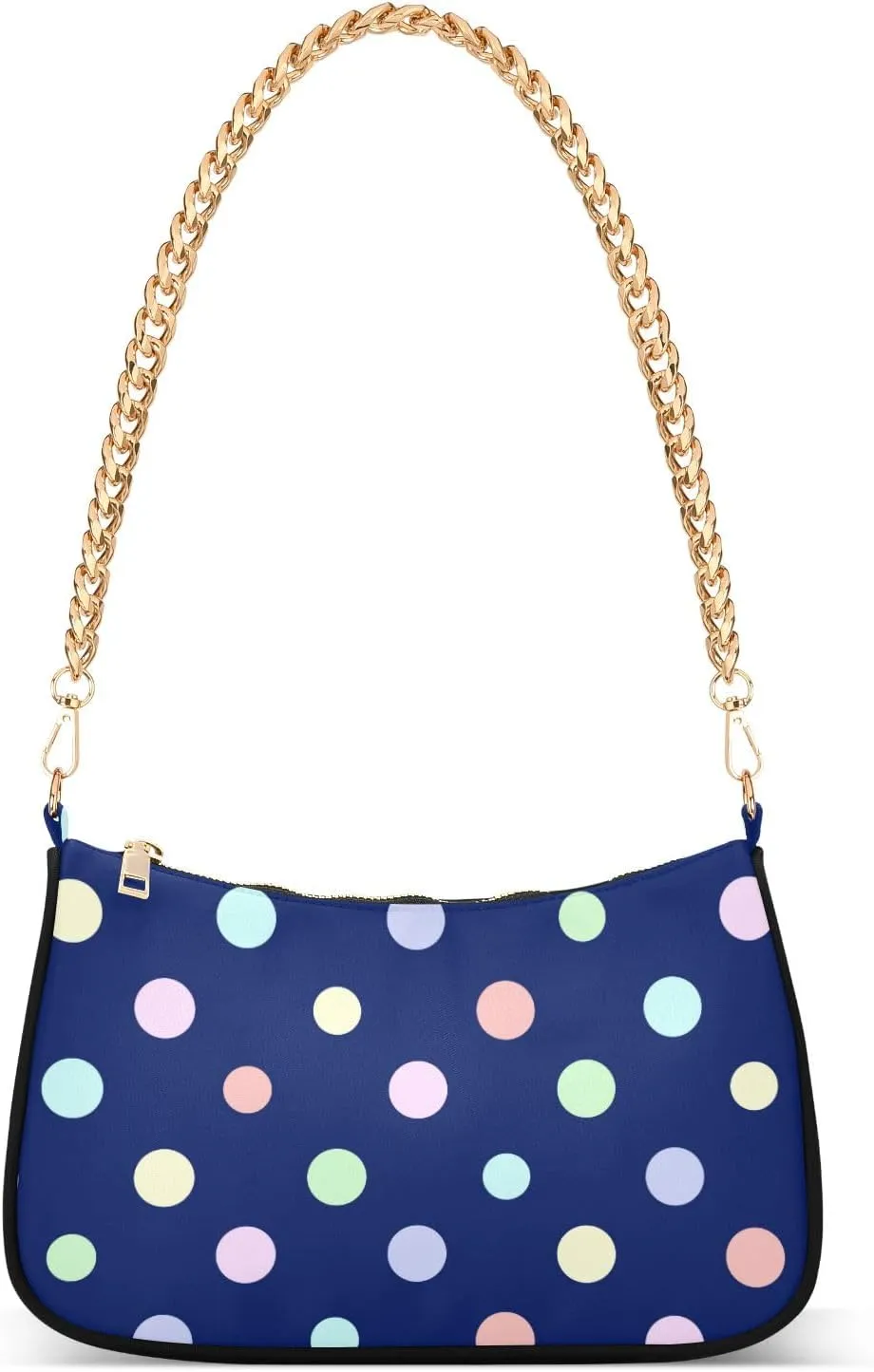 senya Handbags Chain Shoulder Tote Bag Rainbow Colorful Polka Dot Blue Satchel Purse Top Handle Crossbody Bags for Women