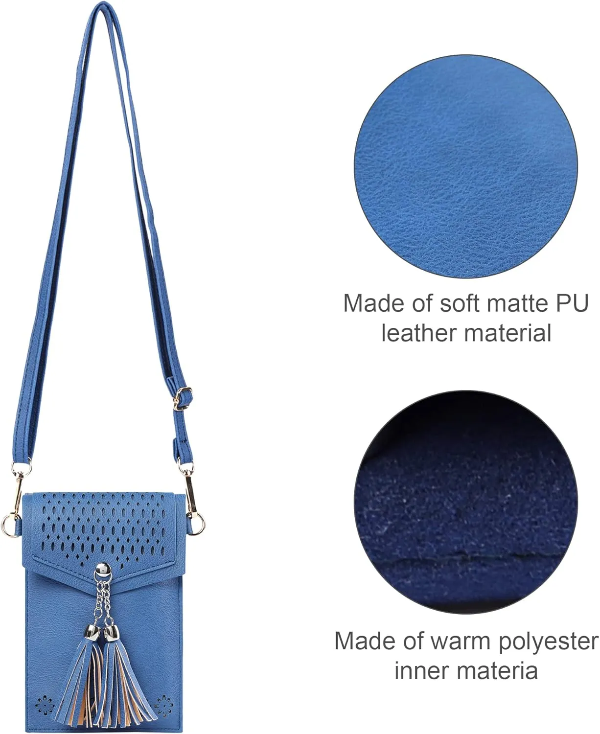 seOSTO Womens Small Crossbody Bag For Woman, Tassel Wallet Purse，Gifts For Teenage Girls