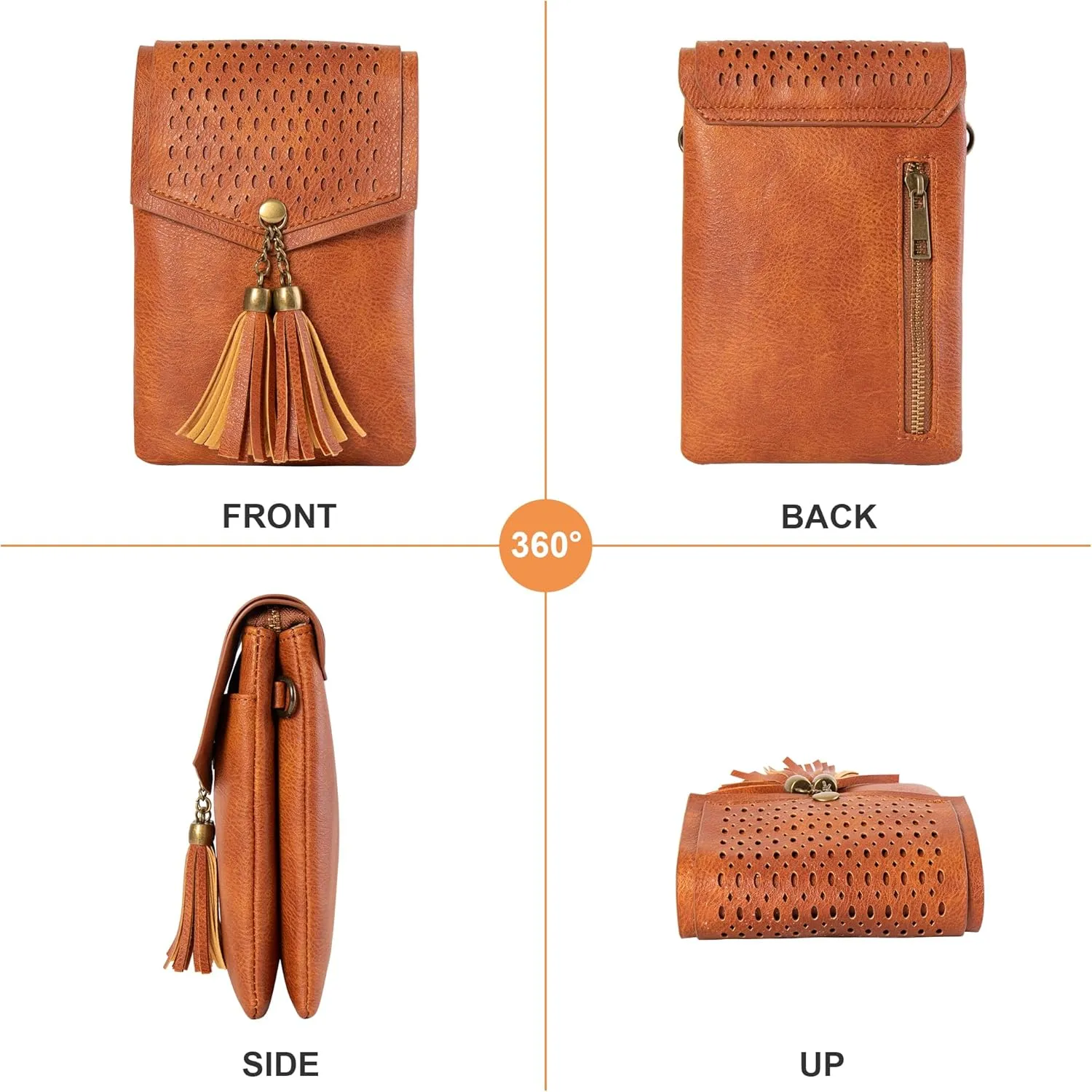 seOSTO Womens Small Crossbody Bag For Woman, Tassel Wallet Purse，Gifts For Teenage Girls