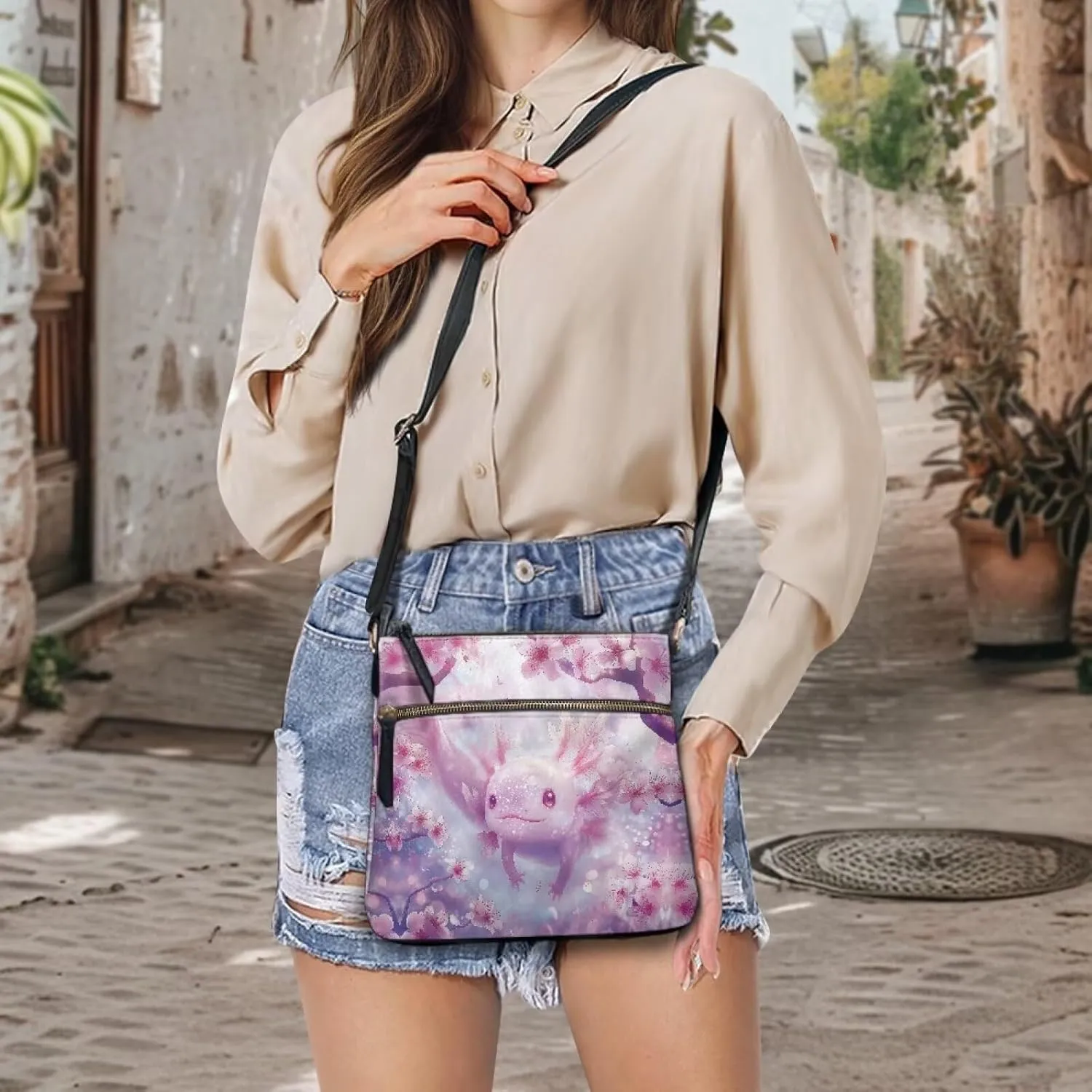 Sepetwhos Crossbody Bags Purses for Women Shoulder Handbags Crossover Stylish Trendy Pocketbook with Top Zipper Closure