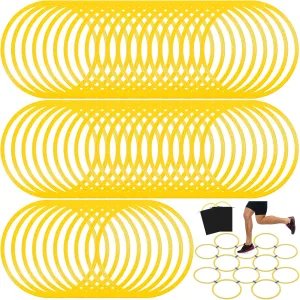 Shappy 50 Pcs Agility Rings with Storage Bags 15 Inch Agility Training Rings Hoop Exercise Ring Plastic Speed Rings Jumping Hoops for Sports Soccer Football Gymnastics Practice Games