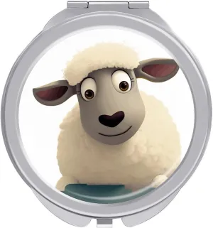 Sheep Portable Makeup Mirror, Sided Travel Hand Mirror Mini Folding Mirror for Precise Makeup Women Daily Use