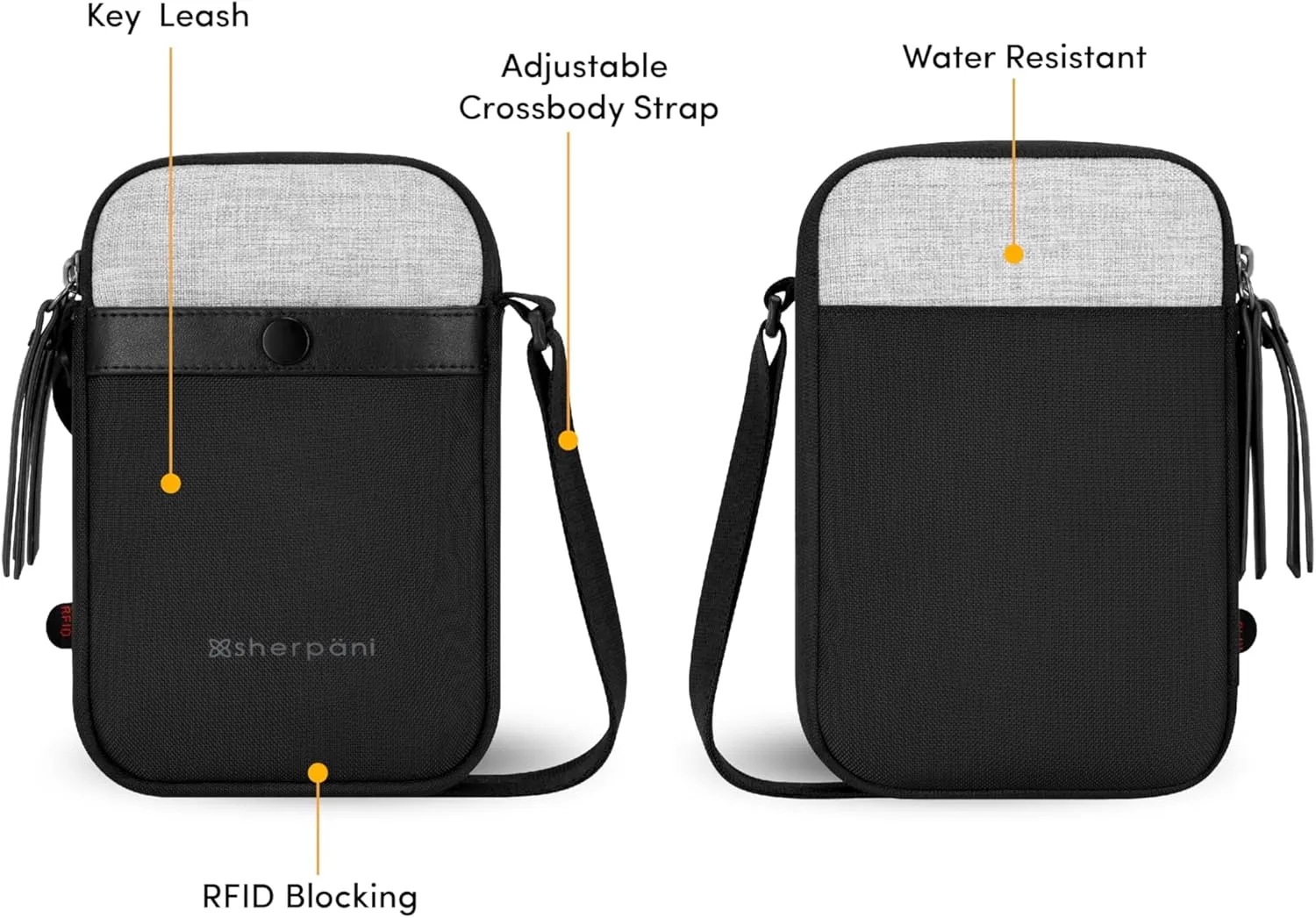 Sherpani Simplicity, Anti Theft Crossbody Wallet, Travel Shoulder Bag, Small Purse with Card Holder Organizer for Women