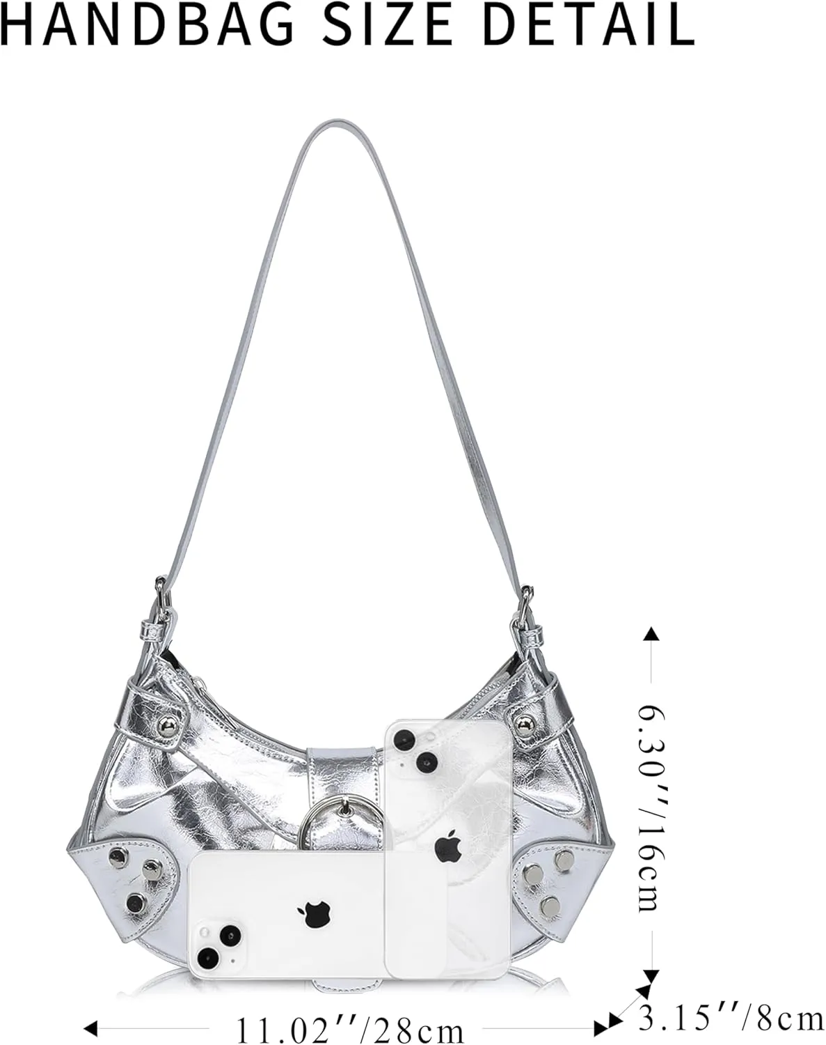 Shoulder Bag for Women - PU Leather Purse Adjustable Strap Hobo Crossbody Handbag with Zipper Closure