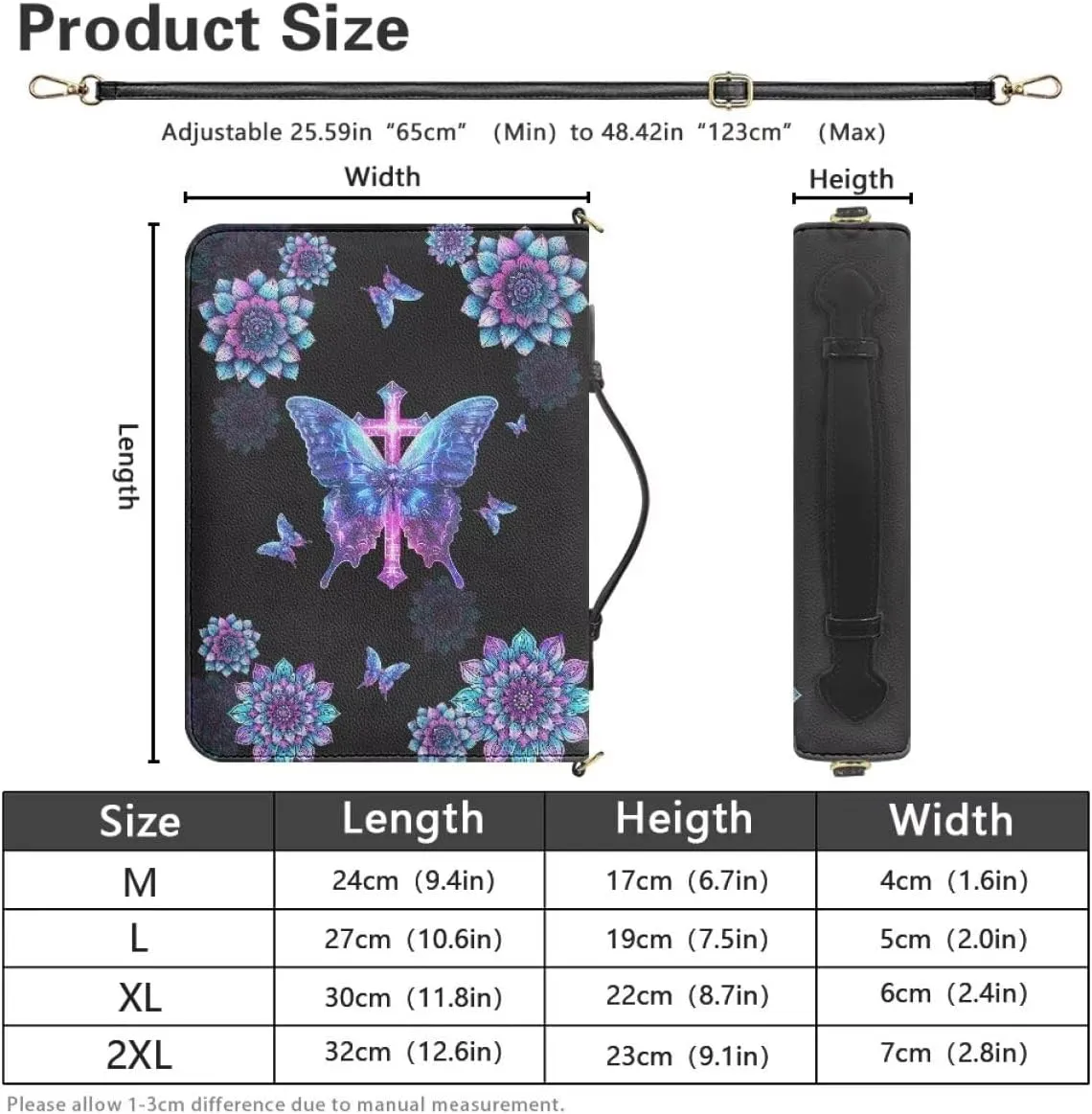 Shoulder Strap Bag Bible Bag for Women Bible Cover Bible Case with Handle Zipper Christmas Gift for Mother