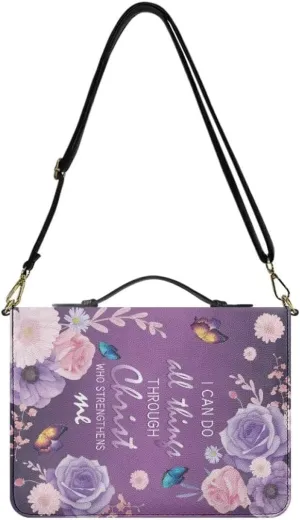 Shoulder Strap Bag Bible Carrying Case for Church Services Bible Cover with Adjustable Strap
