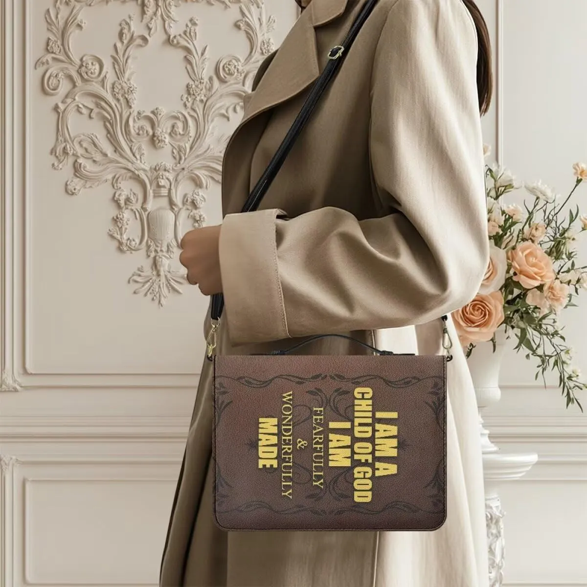 Shoulder Strap Bag for Women Bible Bag for Women Bible Cover Bible Case with Handle Zipper Handbag Gift for Mom