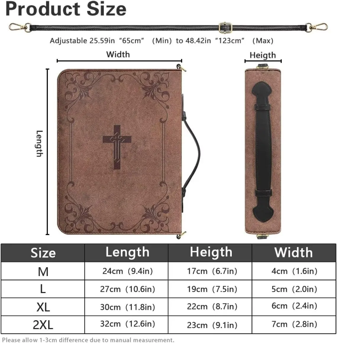 Shoulder Strap Bag for Women Bible Bag for Women Bible Cover Bible Case with Handle Zipper Handbag Gift for Mom
