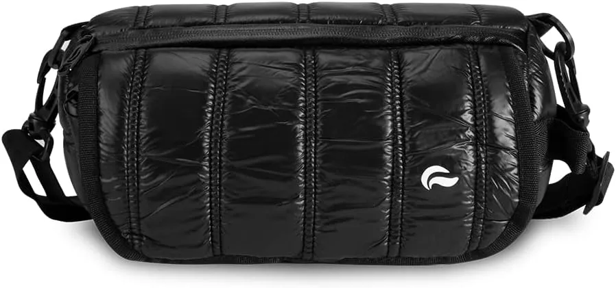 Skunk Uptown Crossbody Duffle Bag (Black Puff)