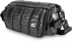 Skunk Uptown Crossbody Duffle Bag (Black Puff)