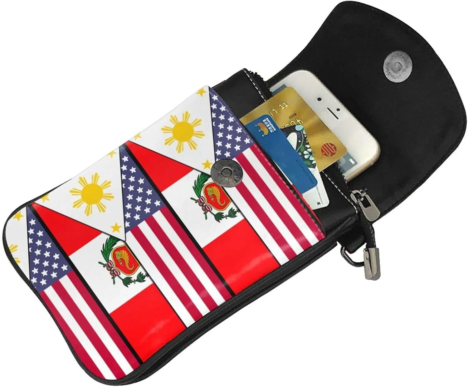 Small Cell Phone Purse Pu Leather Crossbody Cell Phone Bag Women Handbags With Shoulder Strap Holder Wallet Phones