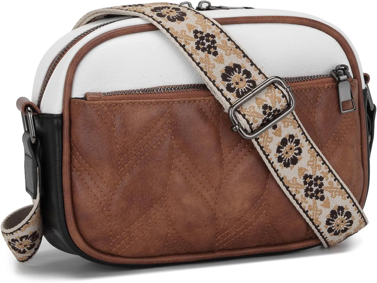 Small Corssbody Purses For Women Vegan Leather Cross Body Handbags Crossbody Bags With Wide Shoulder Strap