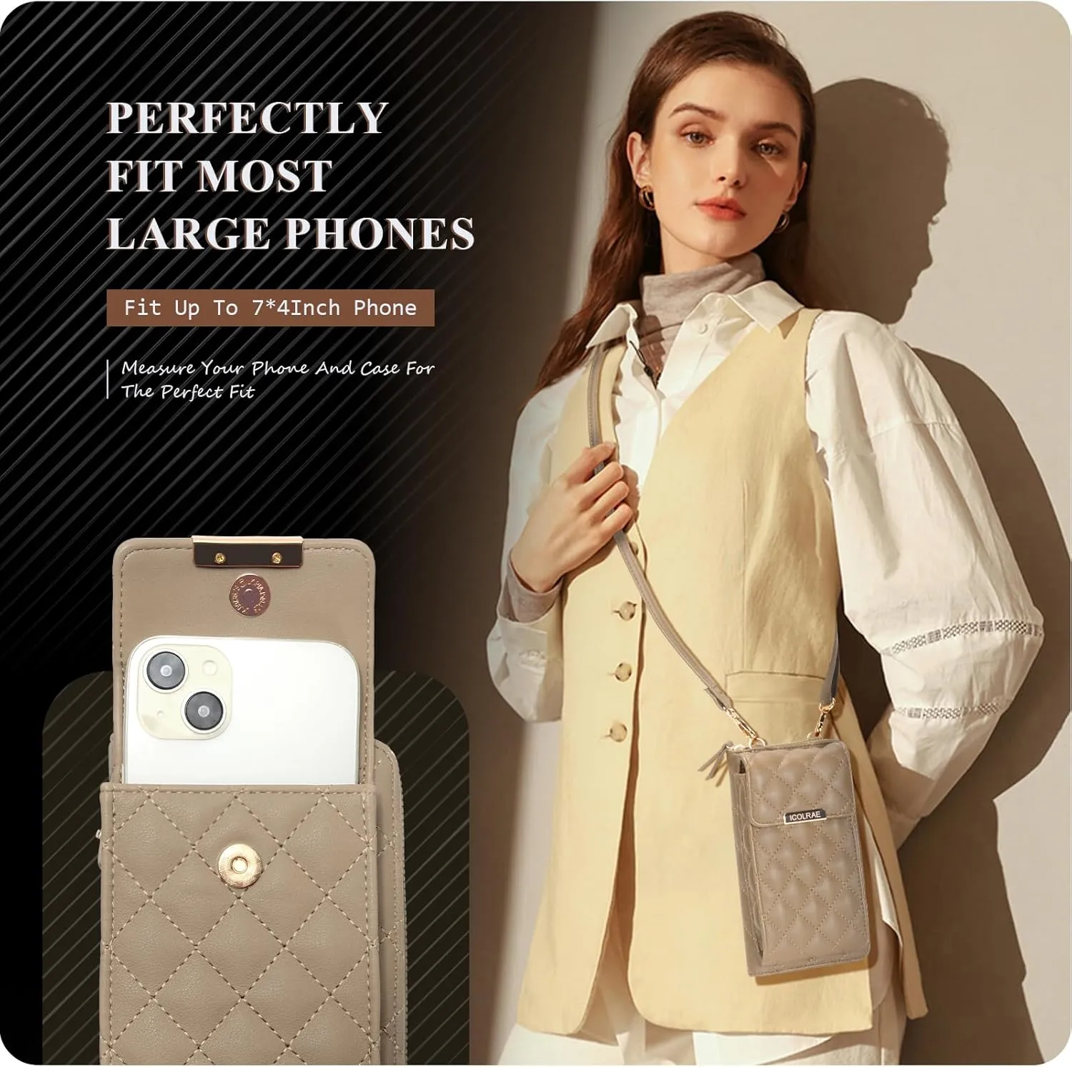 Small Crossbody Bags for Women Trendy Cell Phone Purse Vegan Leather Wallet with Credit Card Slots