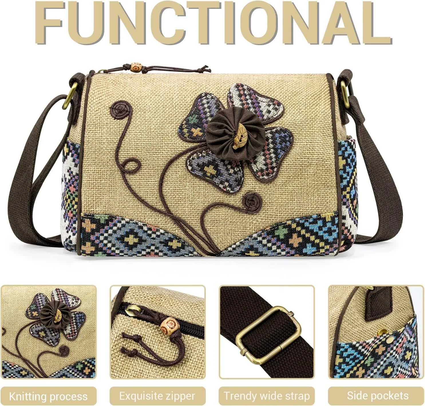 Small Crossbody Bags for Women, Trendy Hand-Woven Shoulder Bag, Womens Crossbody Purses