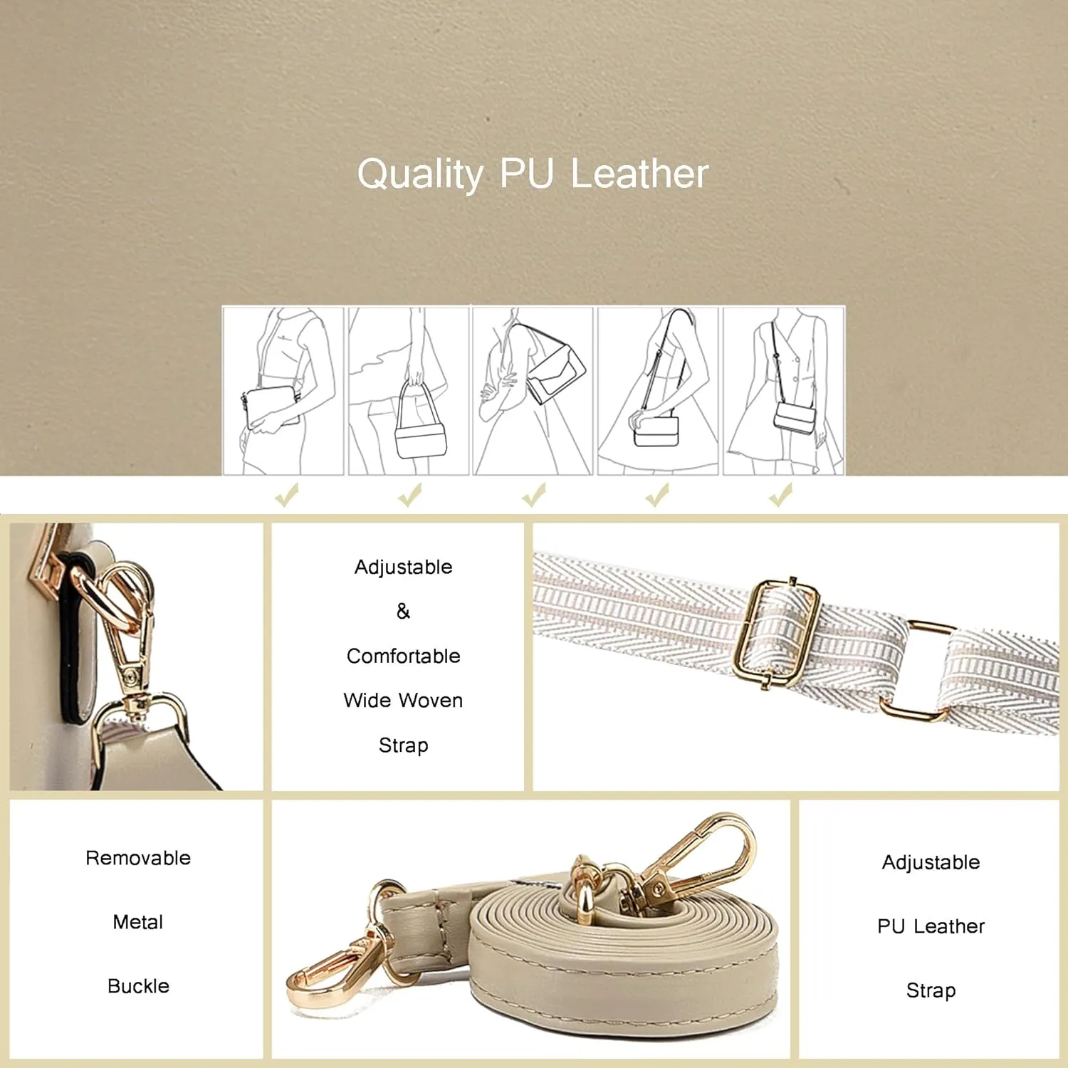 Small Crossbody Bags for Women Vegan Leather Purses Women's Shoulder Handbags Wallet Satchel Cross Body Purse