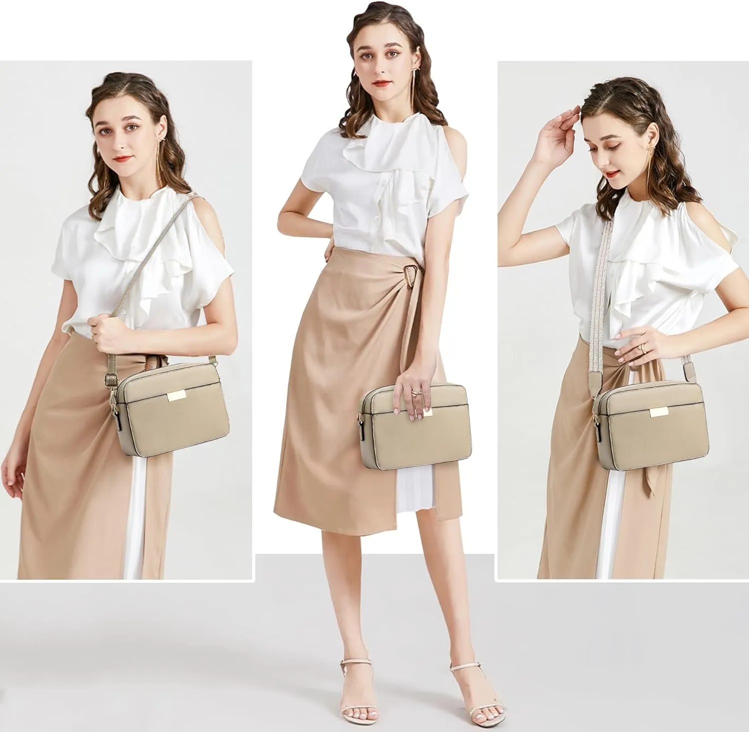 Small Crossbody Bags for Women Vegan Leather Purses Women's Shoulder Handbags Wallet Satchel Cross Body Purse