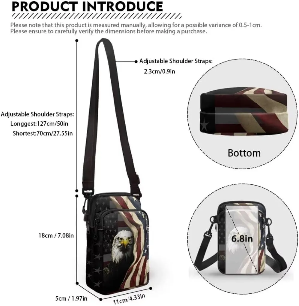 Small Crossbody Cell Phone Purse, Lightweight Mini Messenger Shoulder Handbag Wallet with Adjustable Strap