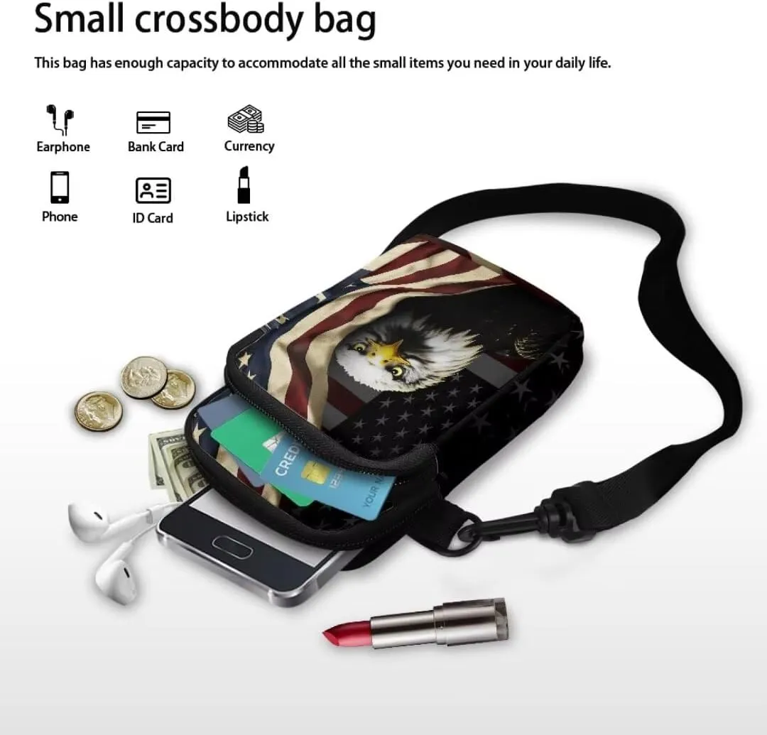 Small Crossbody Cell Phone Purse, Lightweight Mini Messenger Shoulder Handbag Wallet with Adjustable Strap