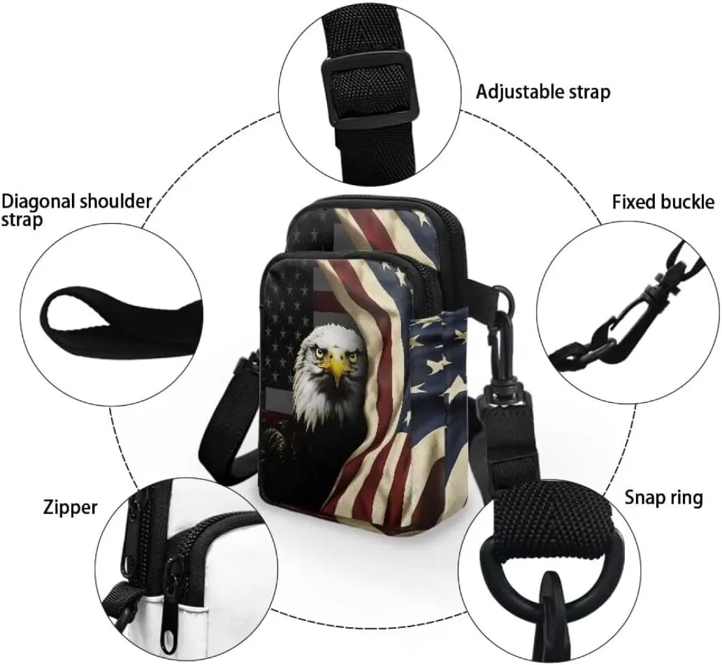 Small Crossbody Cell Phone Purse, Lightweight Mini Messenger Shoulder Handbag Wallet with Adjustable Strap