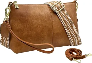 Small Crossbody Clutch Purses Bags for Women Wristlet Wallet Vegan Shoulder Handbags Guitar Strap   Leather Strap