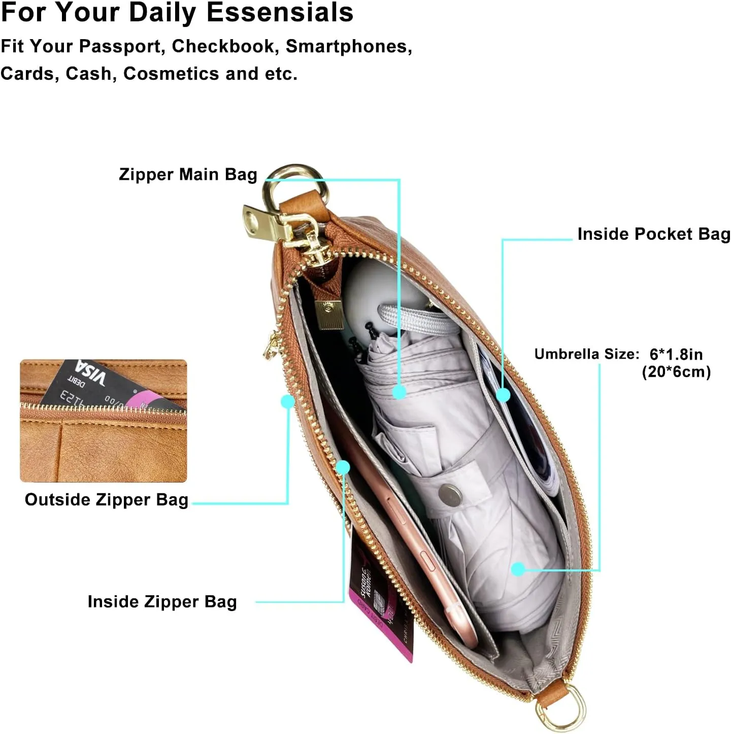 Small Crossbody Clutch Purses Bags for Women Wristlet Wallet Vegan Shoulder Handbags Guitar Strap   Leather Strap