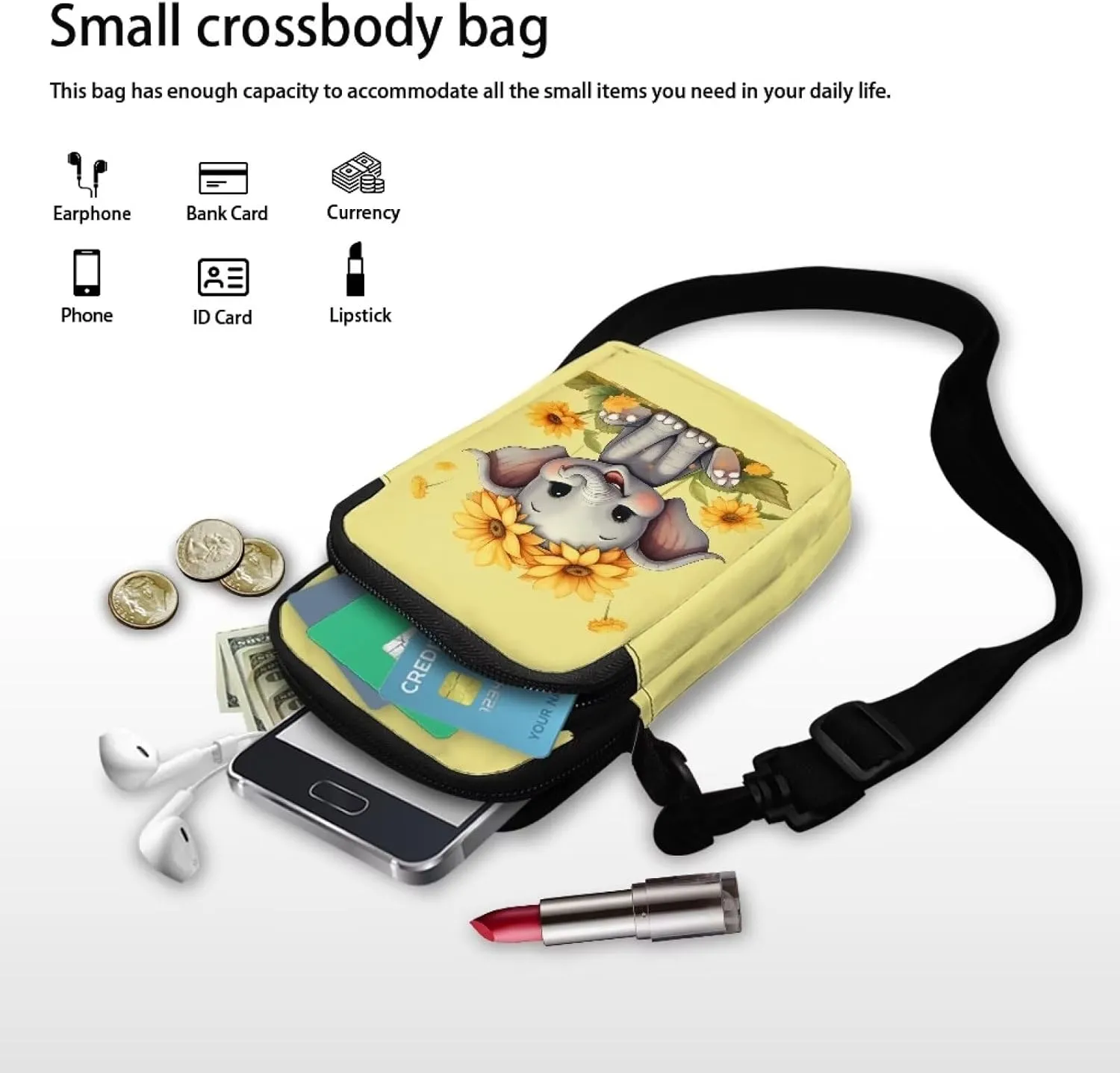 Small Crossbody Purse for Adults Kids Sling Flight Bag