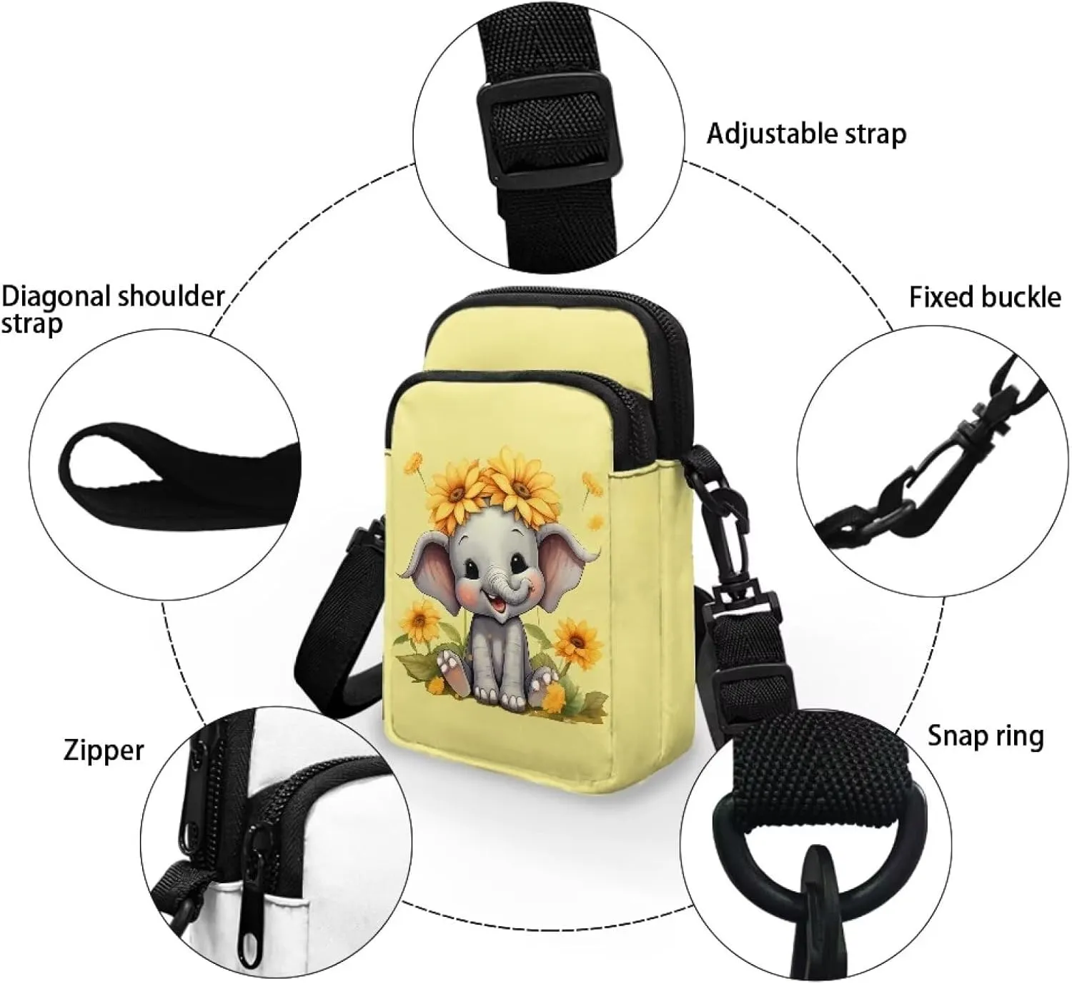 Small Crossbody Purse for Adults Kids Sling Flight Bag
