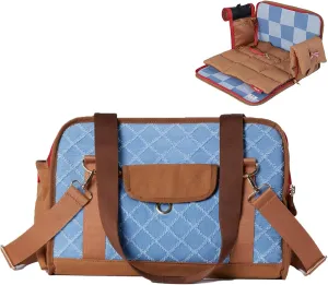 Small Dog Carrier, Cat Carrier Collapsible Soft Side Pet Sofa for Small Dog & Cat 15lbs  Locking Safety Zippers Airline Approved 15.7 x 7.9 x 10.2 inch Car Travel Portable Pet Bag